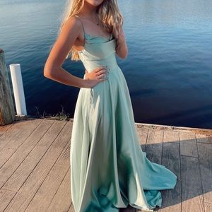 gorgeous sage green dress